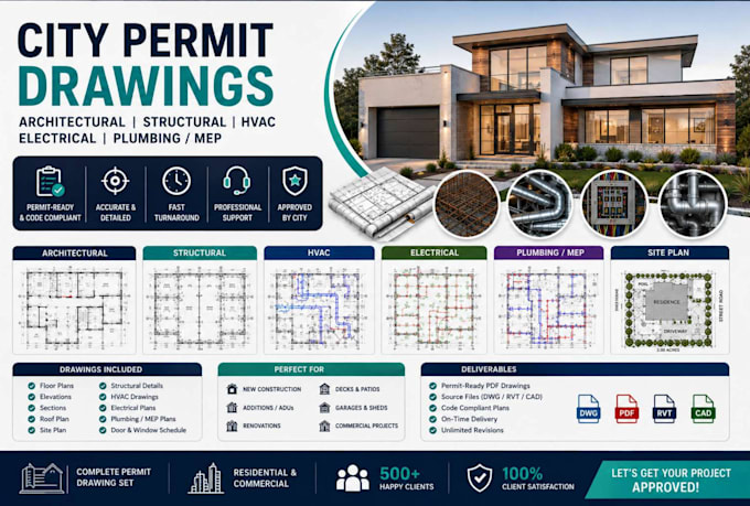 2d floor plan construction permit drawing